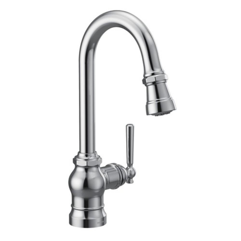 Moen Chrome Single Handle Knob Bar Faucet 