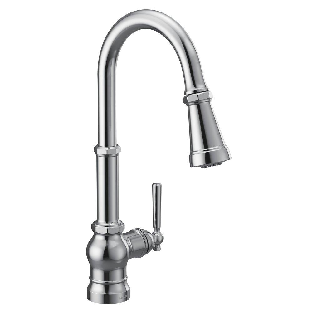 Moen Chrome Single Handle Pull Down Kitchen Faucet 
