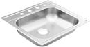 25 x 22 in. 4-Hole Stainless Steel Single Bowl Drop-in Kitchen Sink in Matte Stainless Steel