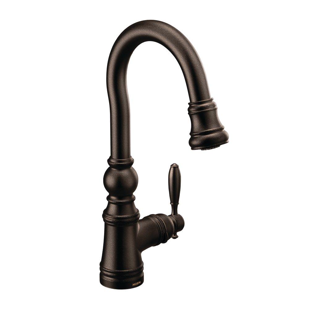 Moen Oil Rubbed Bronze Single Handle Lever Bar Faucet 