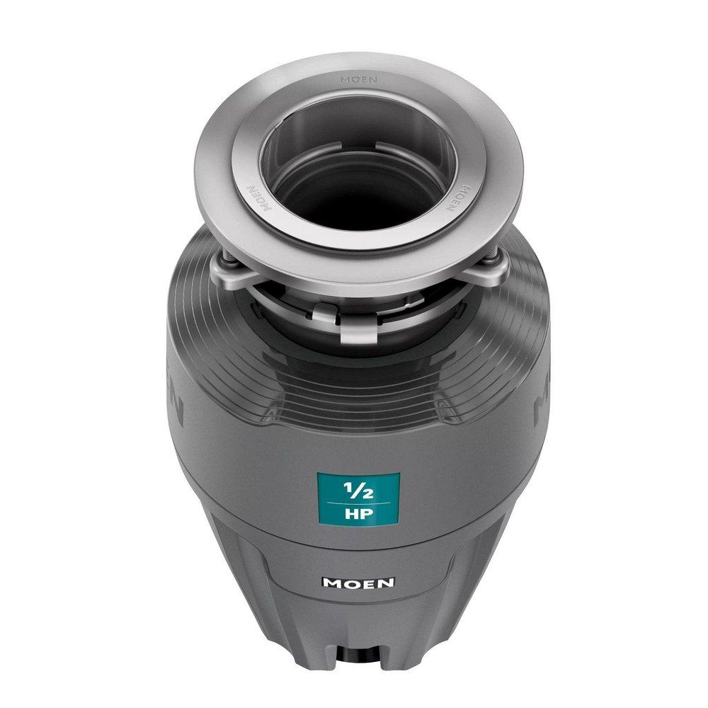 Moen Black Continuous Feed Garbage Disposal with Pre-Installed Power Cord and SoundSHIELD Technology 