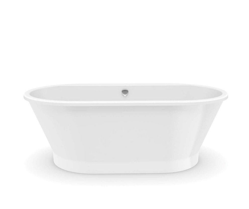 MAAX White 66 x 36 in. Freestanding Bathtub with Center Drain 