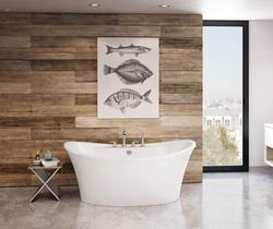 66 x 36 in. Freestanding Bathtub with Rear Center Drain in White