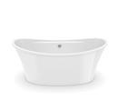 MAAX White 66 x 36 in. Freestanding Bathtub with Rear Center Drain 
