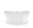 MAAX White 66 x 36 in. Freestanding Bathtub with Rear Center Drain 