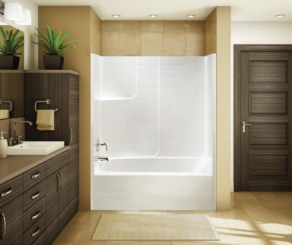 MAAX White 60 x 34 in. Tub & Shower Unit in White 