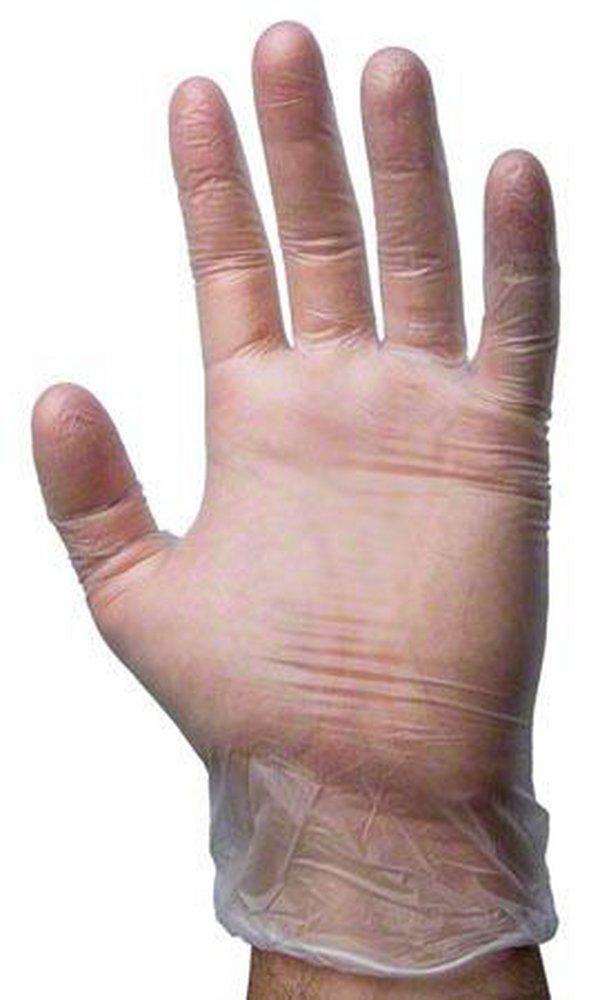Westcraft Clear Powder Free Disposable Vinyl Gloves in Clear (Box of 100) 