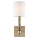 60W 1-Light Candelabra E-12 Wall Sconce in Aged Brass