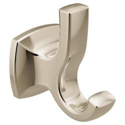 Double Robe Hook in Polished Nickel