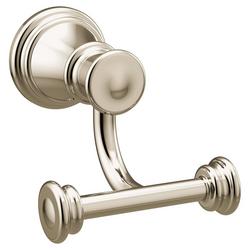 Double Robe Hook in Polished Nickel