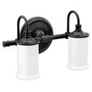 Moen Matte Black 100W 2-Light Medium Vanity Fixture 