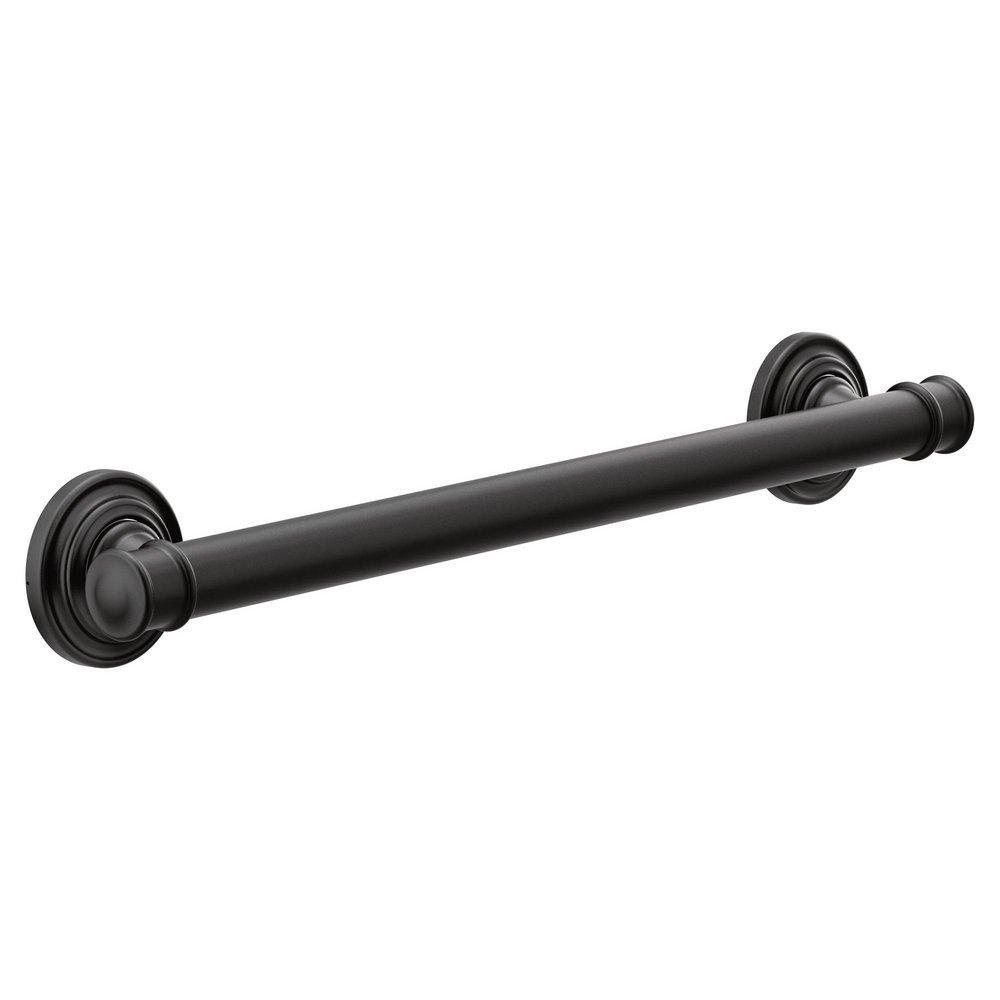 Moen Matte Black Grab Bar in Matte Black 