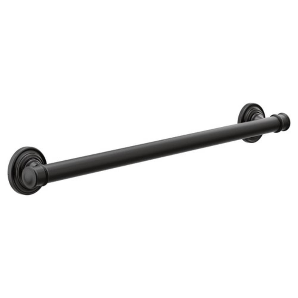 Moen Matte Black 24 in. Grab Bar 