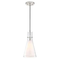 1-Light Mini Pendant in Brushed Nickel
