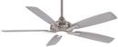 52 in. 64.95W 1-Light LED Ceiling Fan in Brushed Nickel