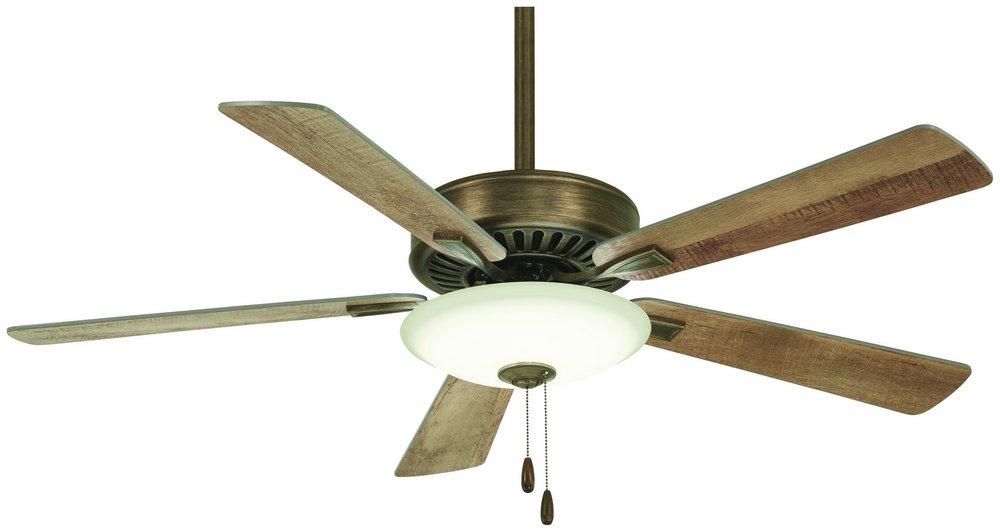 Minka Aire Heirloom Bronze 74.6W 5-Blade Ceiling Fan with 52 in. Blade Span and LED Light 