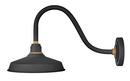 100W 1-Light 13-4/5 in. Outdoor Wall Sconce in Textured Black