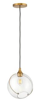 10W 1-Light Medium E-26 LED Pendant in Heritage Brass