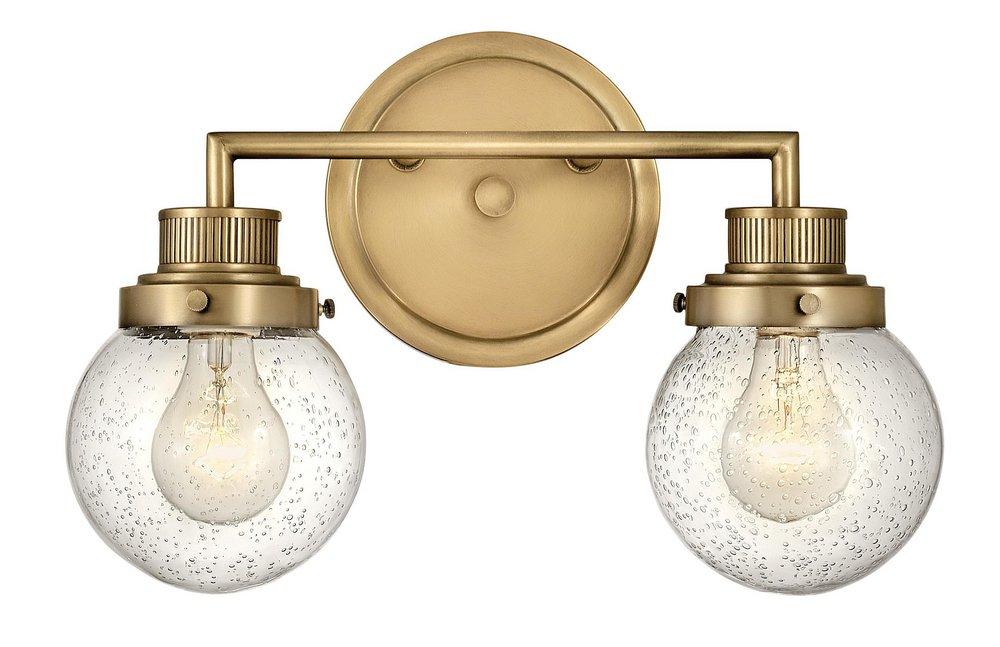 Hinkley Heritage Brass 100W 2-Light Medium E-26 Vanity Fixture 