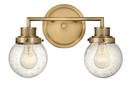 Hinkley Heritage Brass 100W 2-Light Medium E-26 Vanity Fixture 