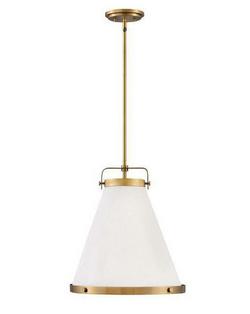 100W 1-Light Medium E-26 LED Pendant in Lacquered Brass