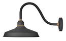 100W 1-Light 15-3/10 in. Outdoor Wall Sconce in Textured Black