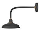 Hinkley Textured Black 100W 1-Light 16 in. Outdoor Wall Sconce 