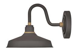 100W 1-Light 9-3/10 in. Outdoor Wall Sconce in Museum Bronze