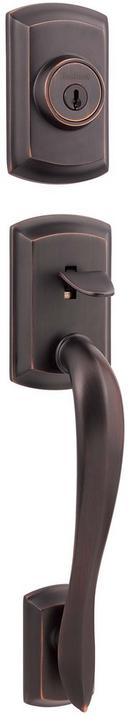 Kwikset Venetian Bronze Deadbolt Handle & Lock Set 