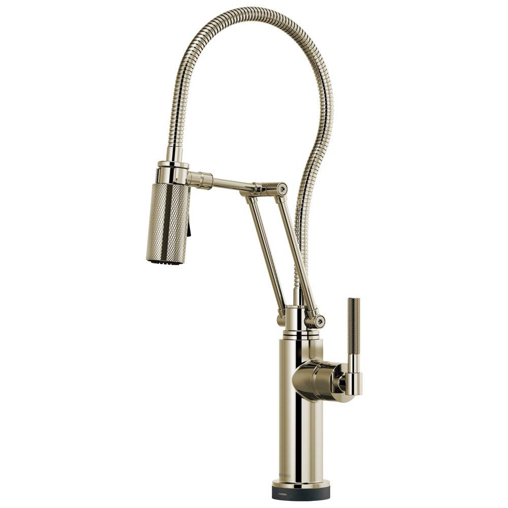 Brizo Polished Nickel Single Handle Pull Down Kitchen Faucet 