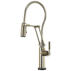 Single Handle Pull Down Kitchen Faucet with Touch Activation in Polished Nickel