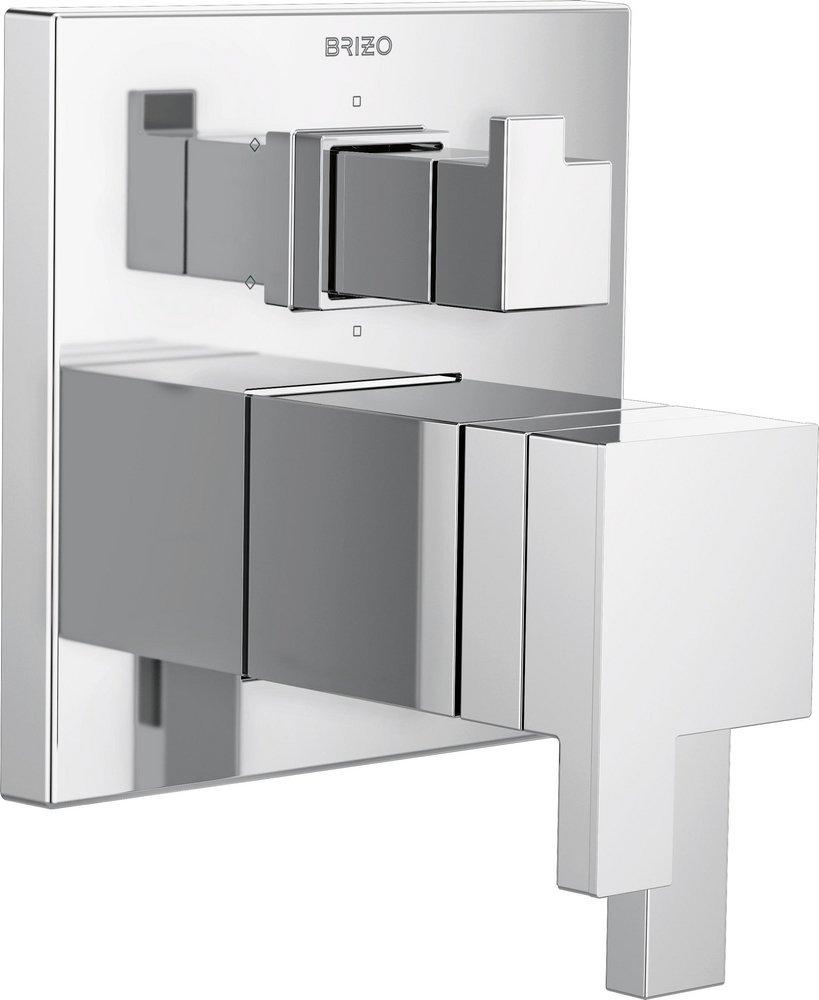 Brizo Polished Chrome Three Handle Bathtub & Shower Faucet (Trim Only) 