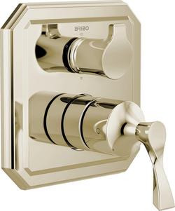 Two Handle Pressure Balance Valve with Integrated 6-Function Diverter Trim in Polished Nickel