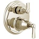 Brizo Polished Nickel Two Handle Multi Function Bathtub & Shower Faucet in Luxe Gold (Trim Only) 
