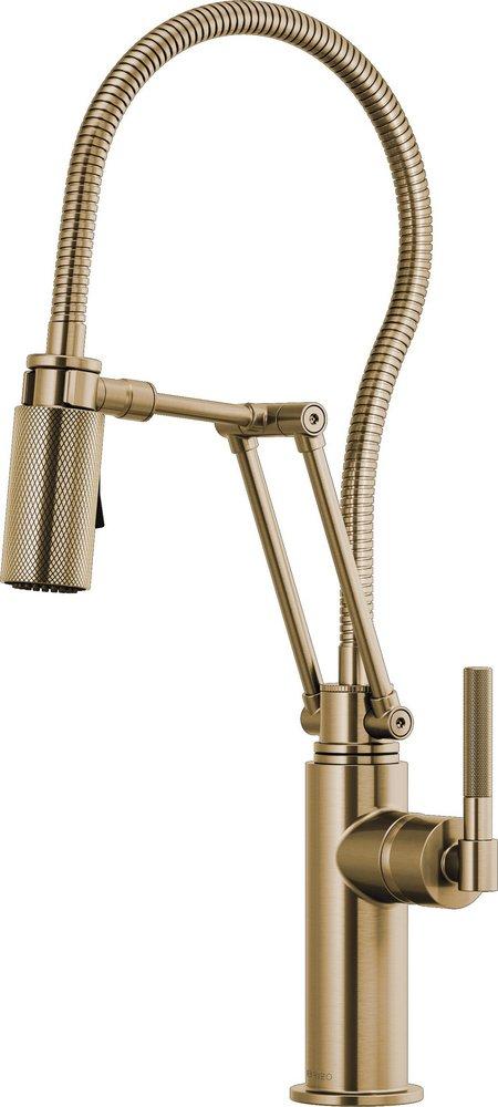 Brizo Luxe Gold Single Handle Pull Down Kitchen Faucet 
