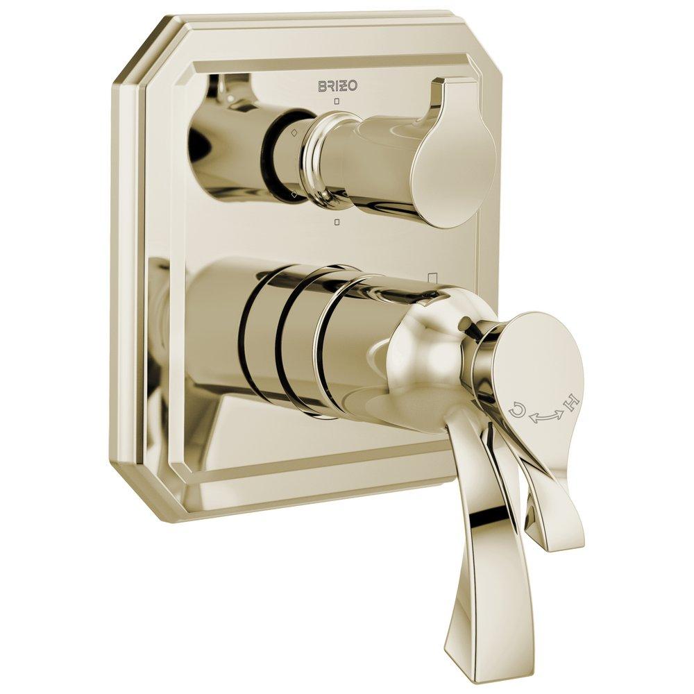 Brizo Polished Nickel TempAssure Thermostatic Valve with Integrated 6-Function Diverter Trim 