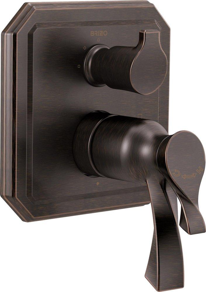 Brizo Venetian Bronze TempAssure Thermostatic Valve with Integrated 3-Function Diverter Trim 