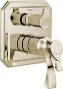 Three Handle Thermostatic Valve Trim in Polished Nickel