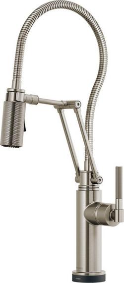 Single Handle Pull Down Kitchen Faucet with Touch Activation in Brilliance® Stainless