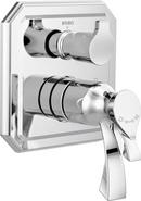 Three Handle Thermostatic Valve Trim in Polished Chrome