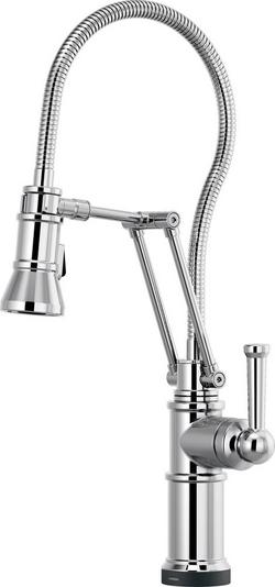 Single Handle Pull Down Kitchen Faucet with Touch Activation in Chrome