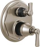 Two Handle Pressure Balancing Valve Trim in Luxe Nickel with Matte Black