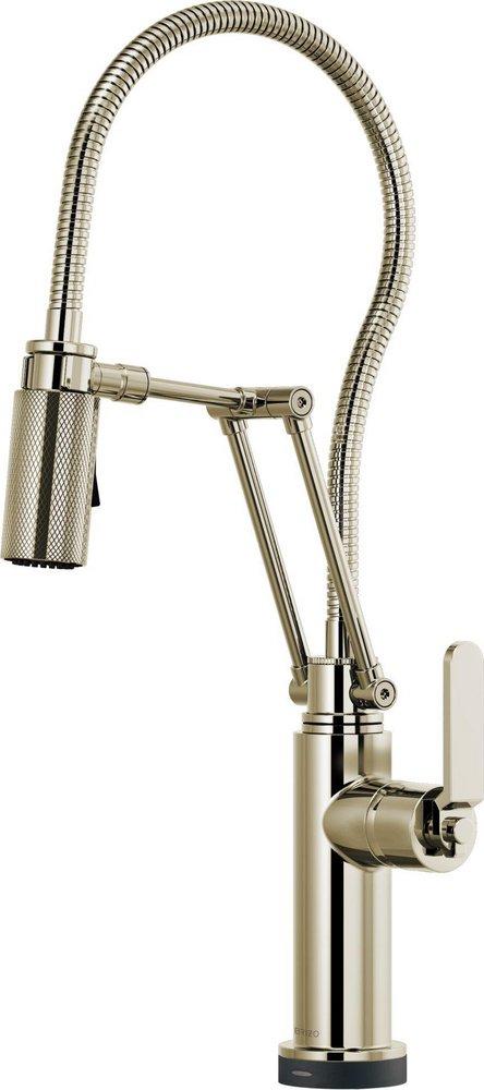 CCY 1.8 GPM Delta Brizo Litze: Smarttouch&reg; Articulating Faucet With Finished Hose Polished Nickel 