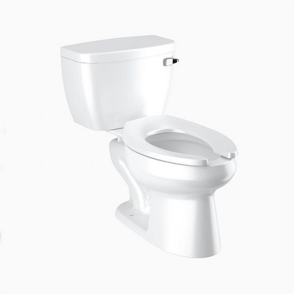 Sloan Valve White 1.28 gpf Elongated Floor Mount Two Piece Toilet 