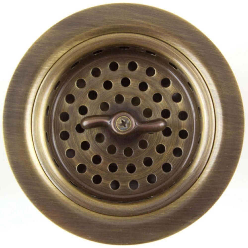 Linkasink Antique Bronze Brass Basket Strainer 