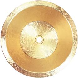16 in. Dual Mount Round Brass Bathroom Sink in Satin Unlacquered Brass