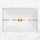 Linkasink White/Brass *CVR* RIVER SM RECT UM 18 X 12 X 4 