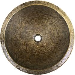 16-1/2 in. Dual Mount Round Brass Bathroom Sink in Antique Bronze