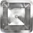 16 in. Dual Mount Square Bathroom Sink in Stainless Steel