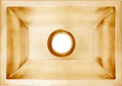 20-1/4 in. Dual Mount Bathroom Sink in Unlacquered Brass Satin